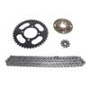 420 Sprocket and Chain Kit 10MM 10T Front 41T Rear Sprocket 76 Drive Links Chain Toothless Flywheel 