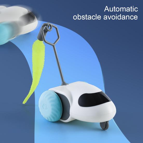 Turbo Tail Cat Teaser Автоматическая движущаяся игрушка для кошек Мышь Электрическая интерактивная игрушка для кошек Turbo Tail с перьями для домашних кошек