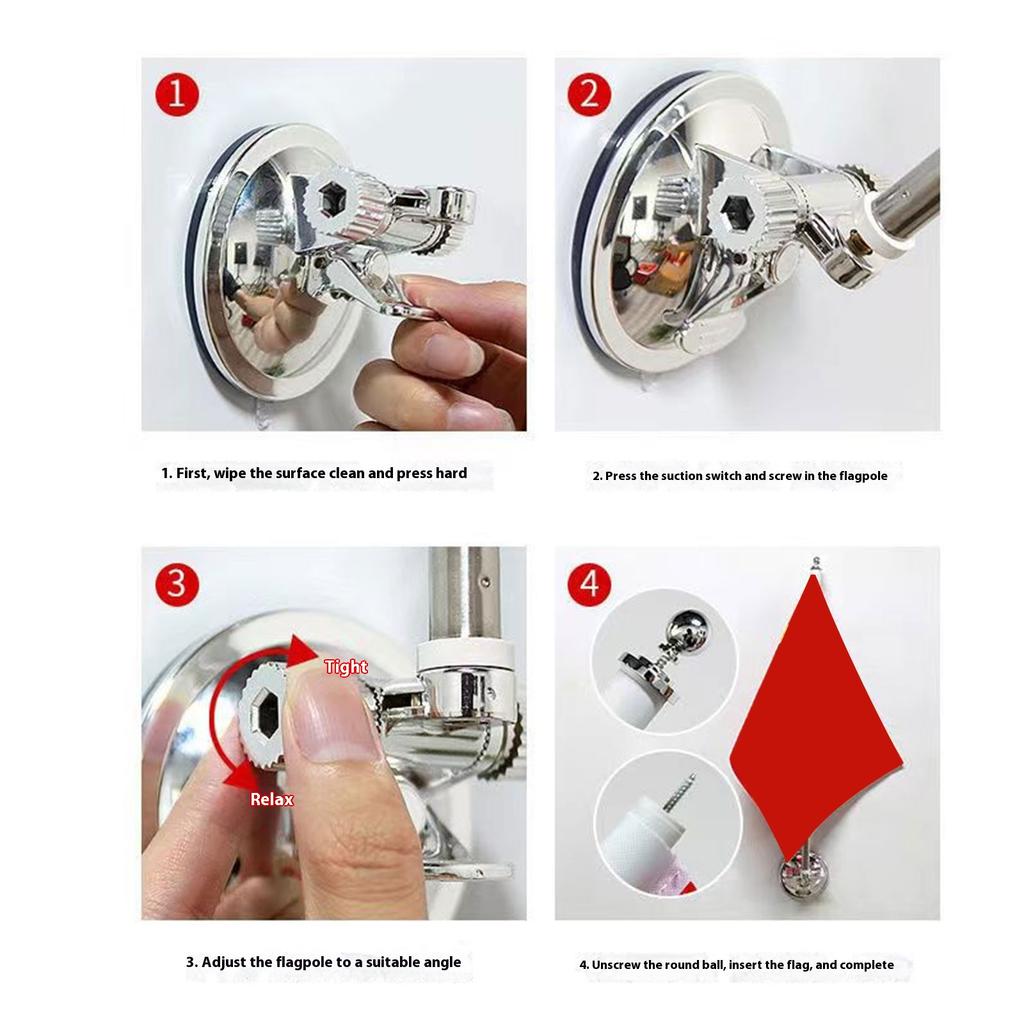 Крепление на крышу автомобиля на присоске, телескопический флагшток из нержавеющей стали, регулируемая высота, для мероприятий на открытом воздухе, парадов