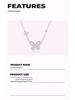 High-Quality Moissanite Silver Double Butterfly Necklace for Women - Ideal Qixi Gift