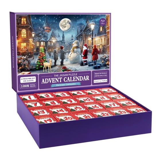 Рождественский адвент-календарь 2024 Пазл Семейные мероприятия Обратный отсчет Календарь Пазл