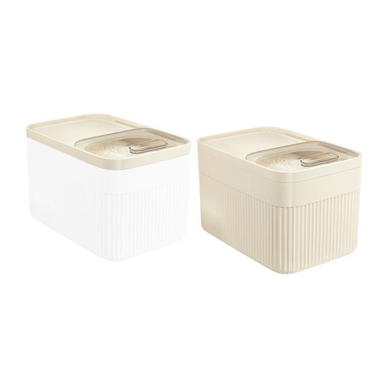 Ведро для риса 15 кг с мерным стаканом, прозрачная крышка, пищевой пластик, герметичный для животных