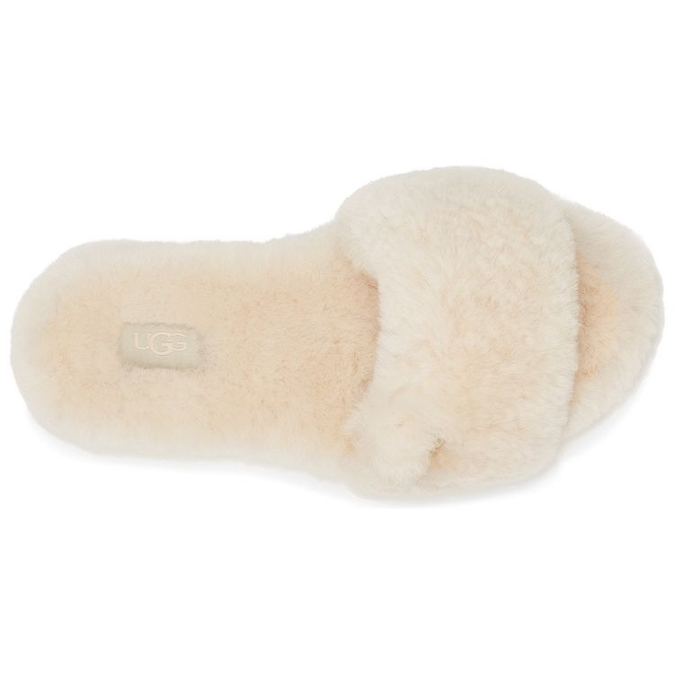 UGG Теплые удобные модные тапочки из овчины женские тапочки натурально-белые 1129670-NAT