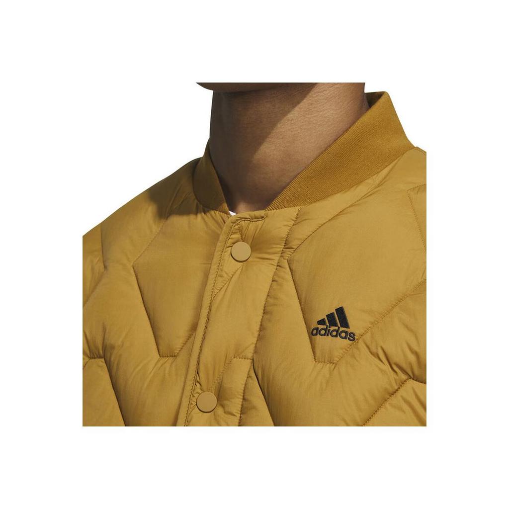 adidas Облегченная пуховая куртка в стиле Varsity, унисекс, стеганая, ветрозащитная, теплая верхняя одежда, желтая IX7085