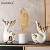Керамическая статуэтка, изысканный домашний декор, современная абстрактная художественная статуя, украшения, скульптура, украшение для гостиной, центральный элемент стола