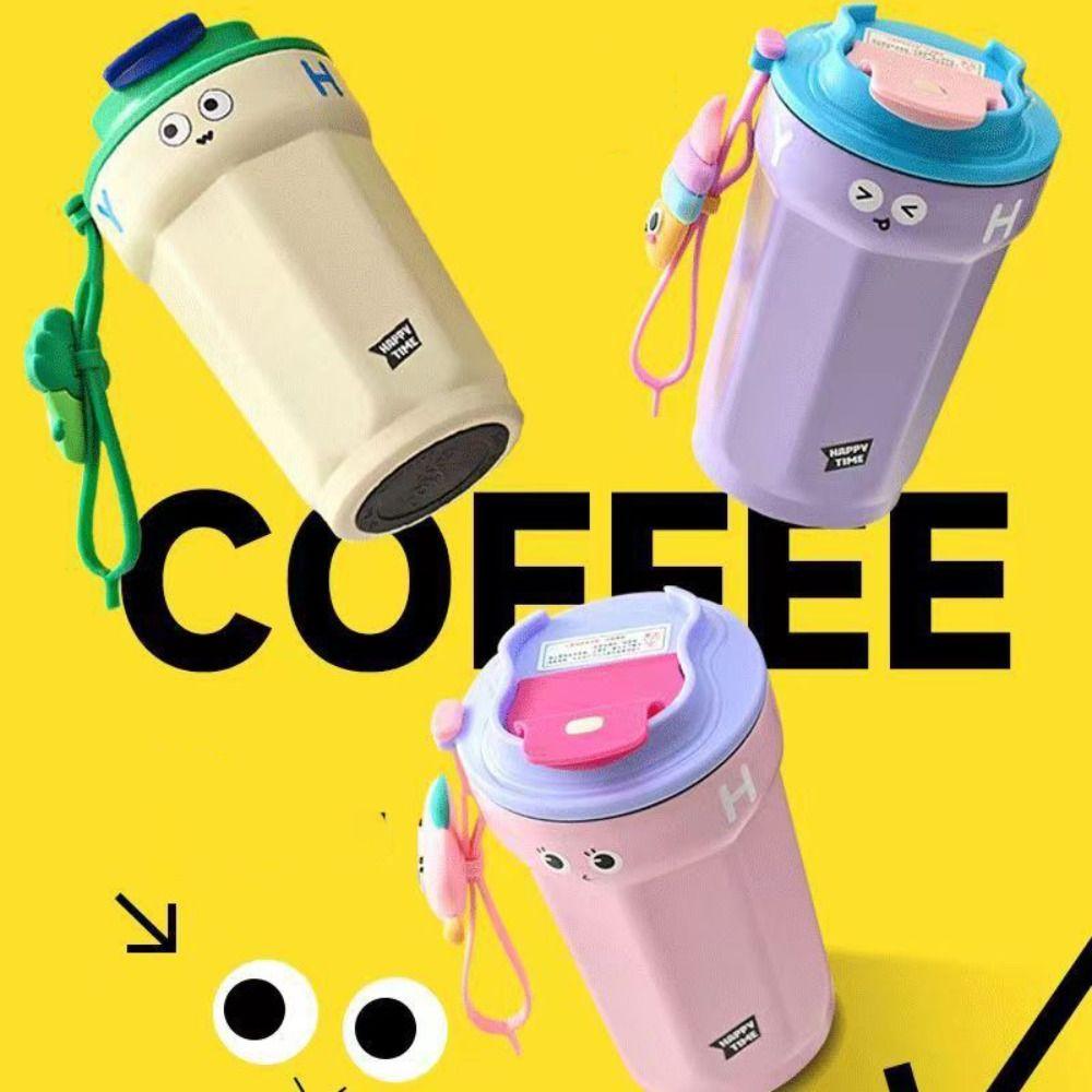 450ml Insulation Cup Stainless Steel Coffee Mug Portable Thermal Flask Hot Cold Drinks