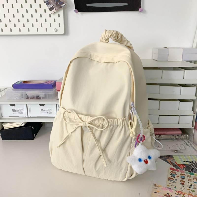 Простой школьный рюкзак сокровище девочка повседневный рюкзак с бантом универсальный для учеников начальной и средней школы рюкзак высокой ценности