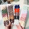 10Pcs/Set New Cute Solid Ribbon Bowknot Hair Clips for Baby Girls Handmade Bows Hairpin Barrettes Headwear Baby Hair Accessories
