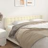 Headboard with Ears Cream 183 x 23 x 78 88 cm Faux Leather