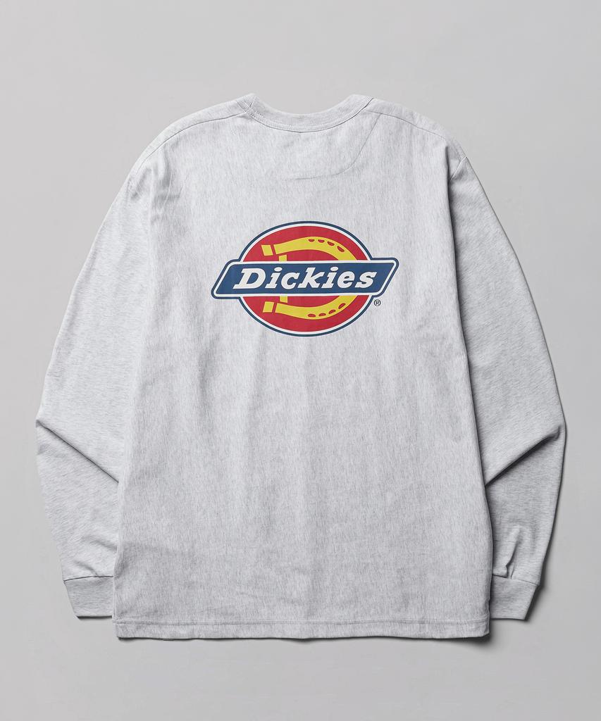 Dickies Белый меланж, длинный рукав, с логотипом дерева на спине
