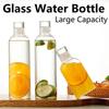 350-1000ml Clear Glass Empty Bottles with Lids Large Capacity Seal Shrink Capsules Bottles for Beverages Juice Kombucha Storage
