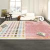 Розовый Современный Простой Ковер для Украшения Гостиной Ковер для Спальни Девочки Прикроватные Нескользящие Коврики Домашний Декор Ковер Большой Площади Моющийся Напольный Коврик