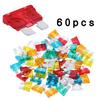 60pcs 5/10/15/20/25/30A Car Standard Blade Fuses Auto Blade Fuse Automotive Kit