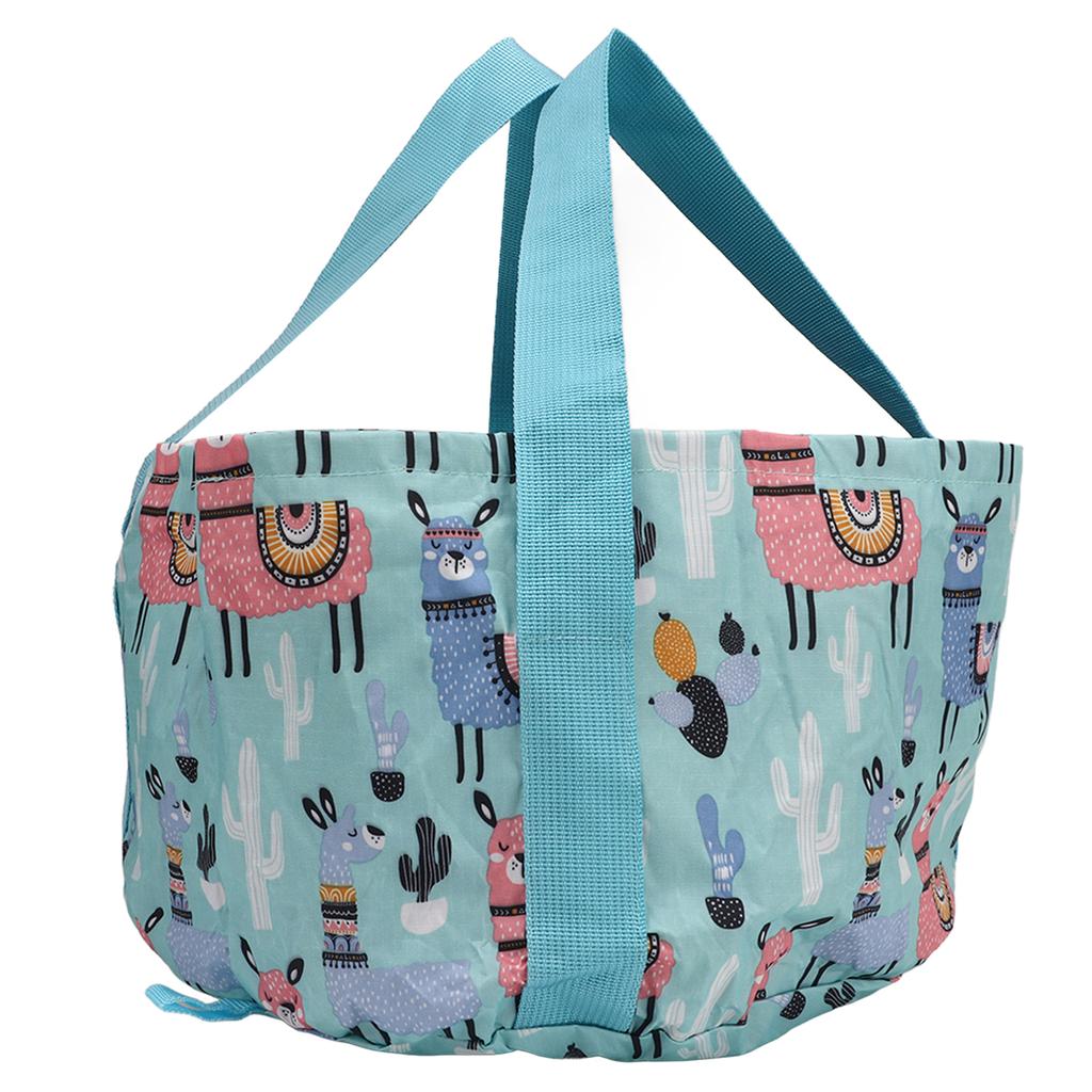 Folding Travel Water Basin Waterproof Nylon Large Capacity Portable Collapsible Camping Bucket for Outdoor Fishing