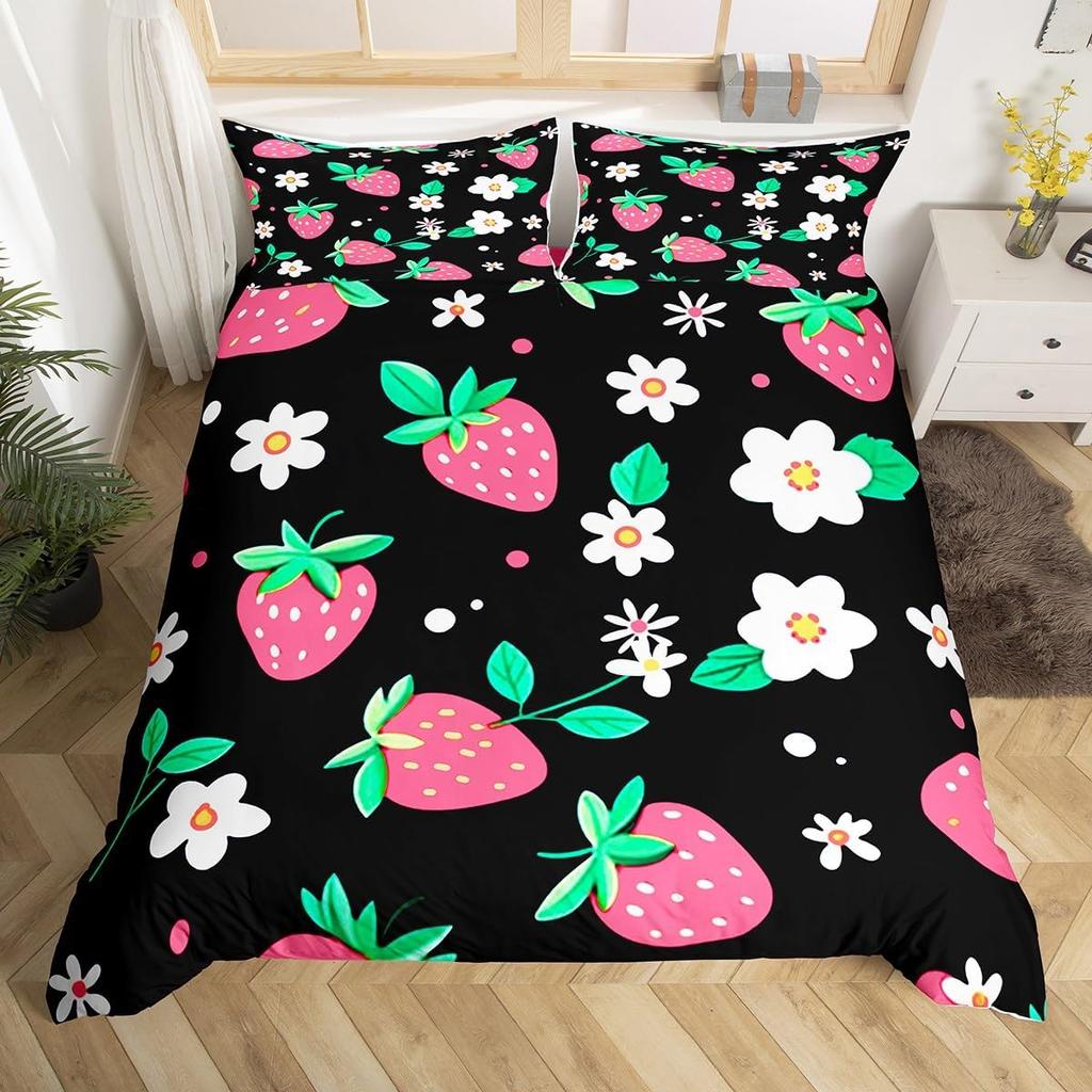 Мультяшный оранжевый комплект постельного белья Свежие апельсины Комплект постельного белья для детей Мальчиков Девочки Мультяшный цитрусовый фрукт Пододеяльник Полный Размер Queen