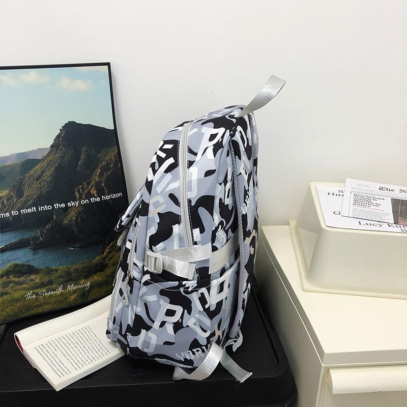 Рюкзак мужской большой вместимости рюкзак с граффити женский школьный рюкзак для учащихся старших классов средней школы