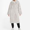 Nike Women Faux Fur Long Jacket (Asia Sizing) Light Bone Women Streetwear DQ6839-012
