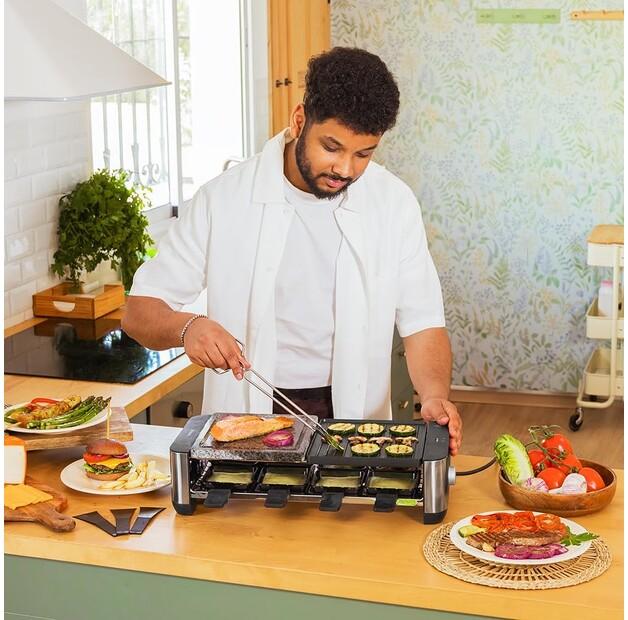 Raclette Grill Cecotec 12000 Cheese & Grill Inox Black