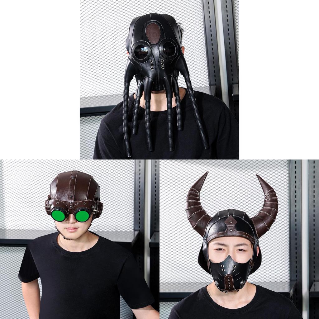 Steampunk Plague Doctor Mask Pu Material For Costume Parties And Stage Performances