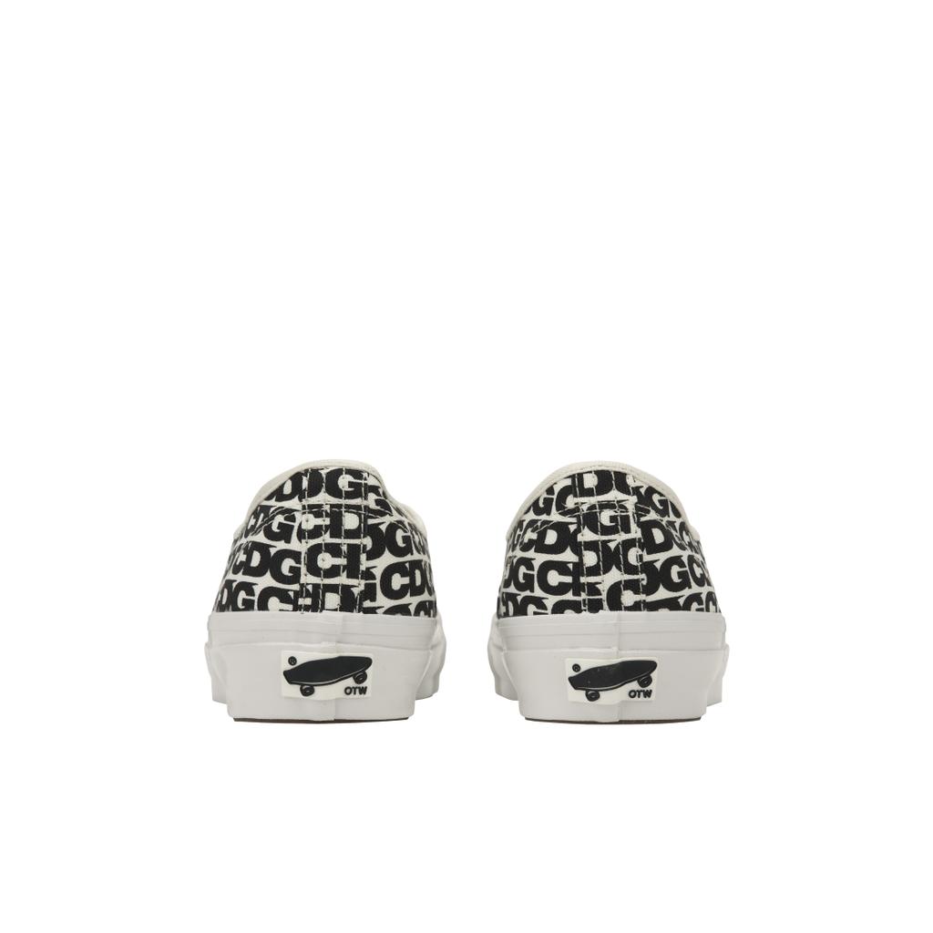 Comme Des Garçons x Vans Authentic 44 Универсальные Удобные Прочные Низкие Скейтбордические Кроссовки Унисекс Черные Белые VN000EEUUY6