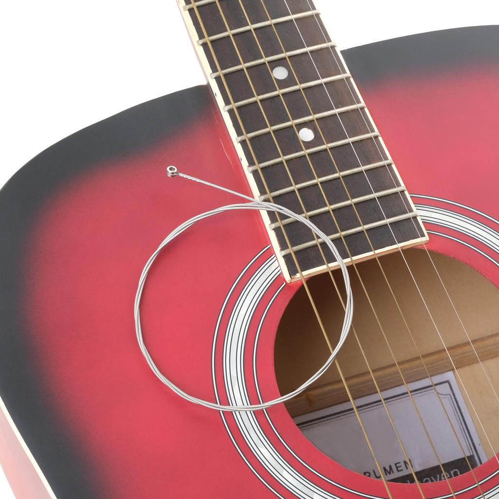 6 шт., струны для электрогитары, никелированный стальной сердечник с шариковым наконечником, набор из 6 струн в индивидуальной упаковке