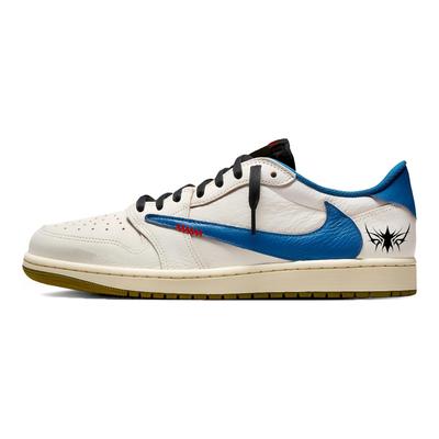 Travis Scott X Air Jordan 1 Винтажные Баскетбольные Кроссовки Унисекс Низкие Синие DZ4137-700(Команда723-)