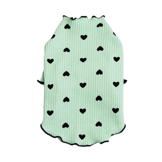 Одежда для собак средних и маленьких собак, кошек, летняя и осенняя рубашка с принтом в виде сердца для щенков, растягивающаяся одежда с длинными рукавами для чихуахуа, шнауцера