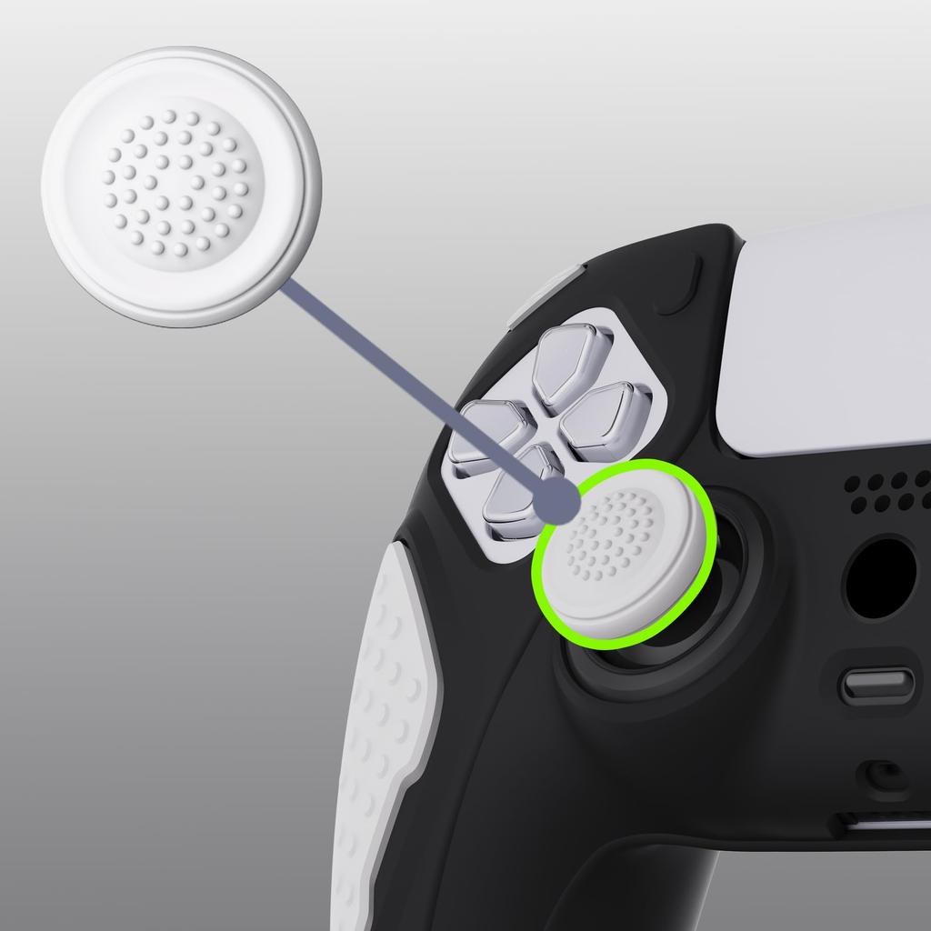 Silicone Cover for PlayVital Ps5 Controller Silicone Skin Ergonomic Soft Rubber Protective Case for Ps5 with Thumb Stick Cap or Controller, Anti-slip