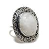 Rainbow Moonstone Gemstone Handmade 925 Sterling Silver Jewelry Ring Size 9 SU-10558