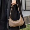 Cowhide Women Single Shoulder Crossbody Simple Multi-compartment Dumpling Bag Large Capacity Pretty Girl Aunt Mother Bag