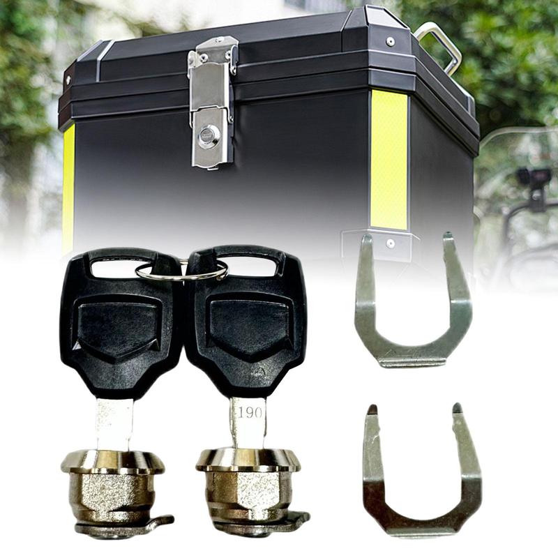 Metal Motorcycle Trunk Lock Cylinder Kit Easy tall Rear Tail Box Lock for Motorbike Top Box Storage Accessories