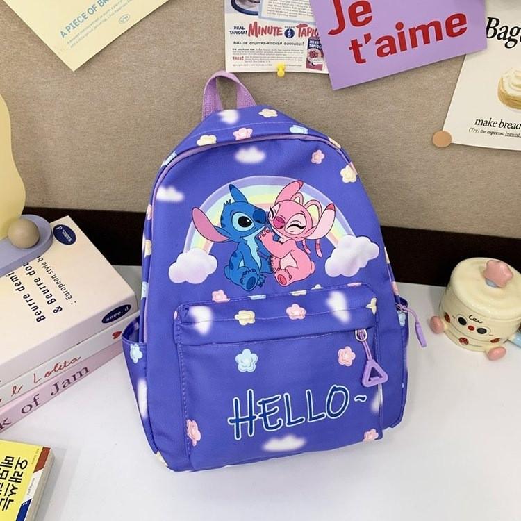 Lilo Stitch Kids School Backpack With Lightweight Nylon And Animal Print For Preschoolers