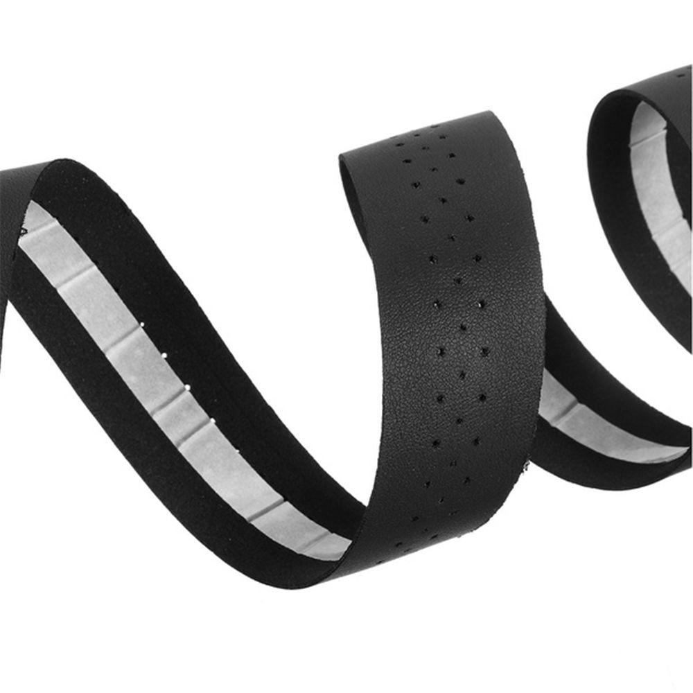 Anti-slip 1 Pair Road Bike Bar Plug Bike Protective Leather Wrap Handlebar Tape Bicycle Grips