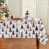 Счастливого Рождества Рождественская елка Клетчатая водонепроницаемая скатерть Декор стола Зимняя Рождественская скатерть для обеденного стола Рождественские украшения