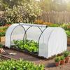 Greenhouse with PE Mesh Film, Winter-Proof Film Greenhouse Made of Steel, Hothouse, 200 x 100 x 80 cm, White