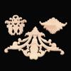 Furniture Parts Wooden Figurines Crafts Wood Carved Woodcarving Decorative Corner Appliques Frame