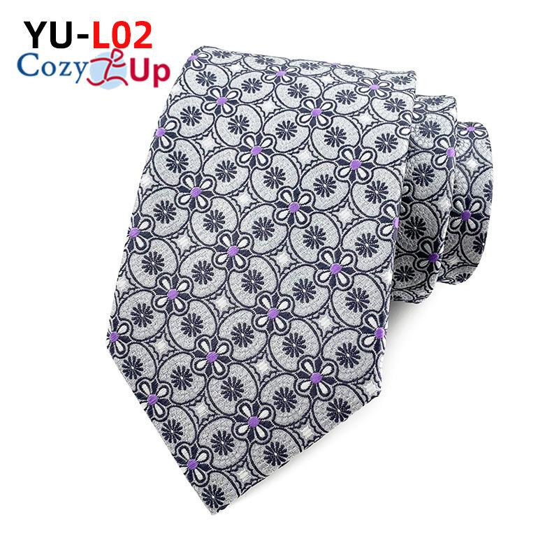 Cozy Up 3,15 дюйма(8 см) Модный полосатый мужской галстук с узором пейсли в клетку и цветком на свадьбу