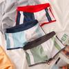 Men Panties U Convex Color Block Stretch Elastic Waist Mid Rise Sexy Underwear