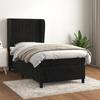 3129311 vidaXL Divan Bed with Mattress Black 90x200 Cm Velvet