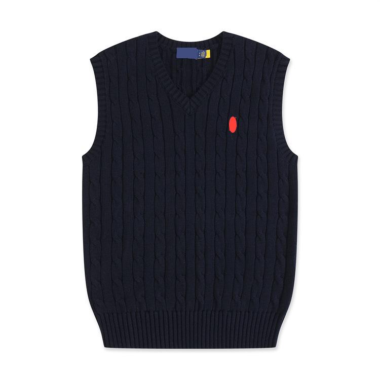 Мужской вязаный жилет-свитер с V-образным вырезом из шерсти и хлопка