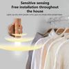 LED USB Wireless Wood Night Light Motion Sensor Wall Lamp Stair Light Corridor Light Home Bedroom Table Lamp Bedside Lighting