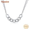 Ожерелье с подвеской из стерлингового серебра Tancision S925, женское модное универсальное ожерелье, модный подарок