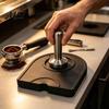 Coffee Utensil Storage Pad Silicone Espresso Tamping Mat, L-Shaped Corner Tamper for Portafilter, Non-Slip Machine Accessories Food Grade Barista Tool