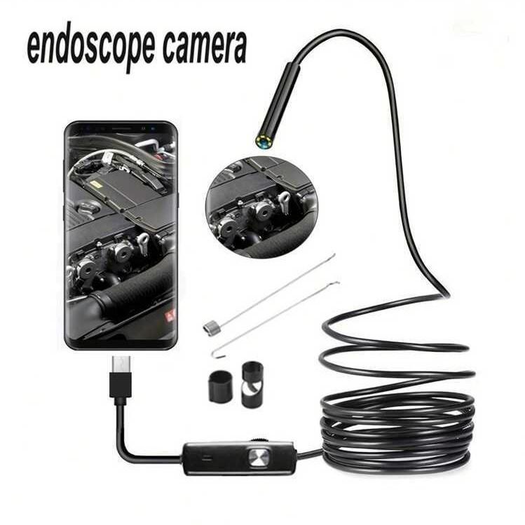HD 5m/10m 3in1 Waterproof Endoscope USB Type-C Borescope Inspection Camera for Android