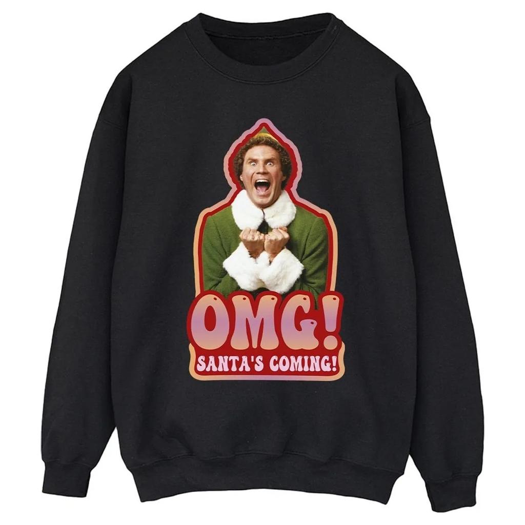 Elf Mens Santa Is Coming Sweatshirt
