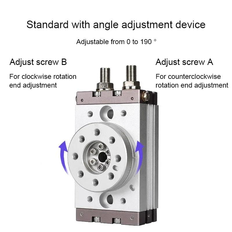 Pneumatic Rotary Cylinder MSQB10A MSQB20A MSQB30A MSQB50A MSQB20R MSQB30R MSQB Adjustable Cylinder Rotary 0-190° Degrees
