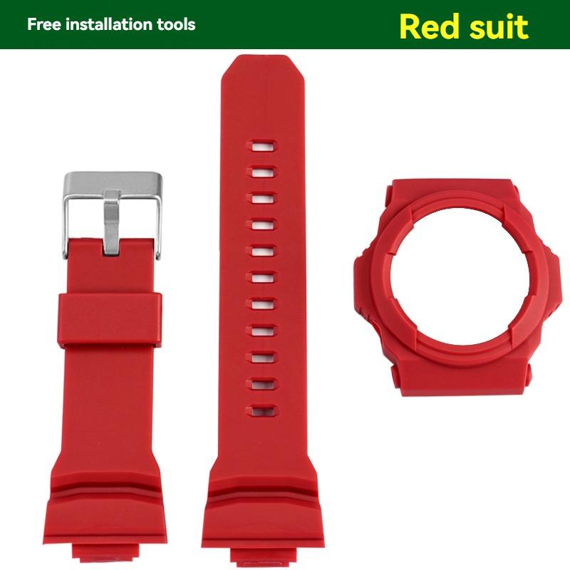 Корпус Часов Ремешок для Casio G-SHOCK GA-150/200/201/300/310/GLX100 Защитная Оболочка Смола Резиновый Ремешок Браслет Аксессуары Инструменты