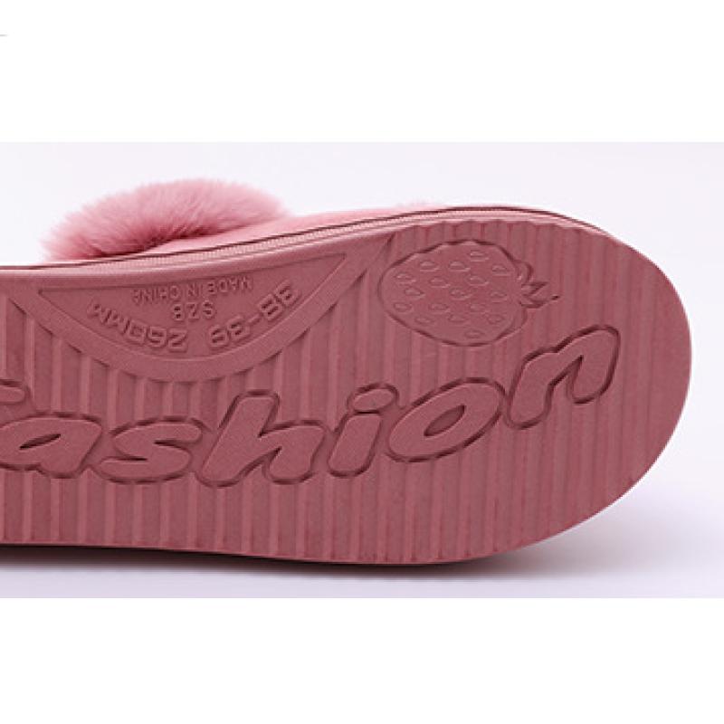 Новые женские зимние домашние теплые домашние тапочки с меховыми кроличьими ушками, мягкая удобная обувь