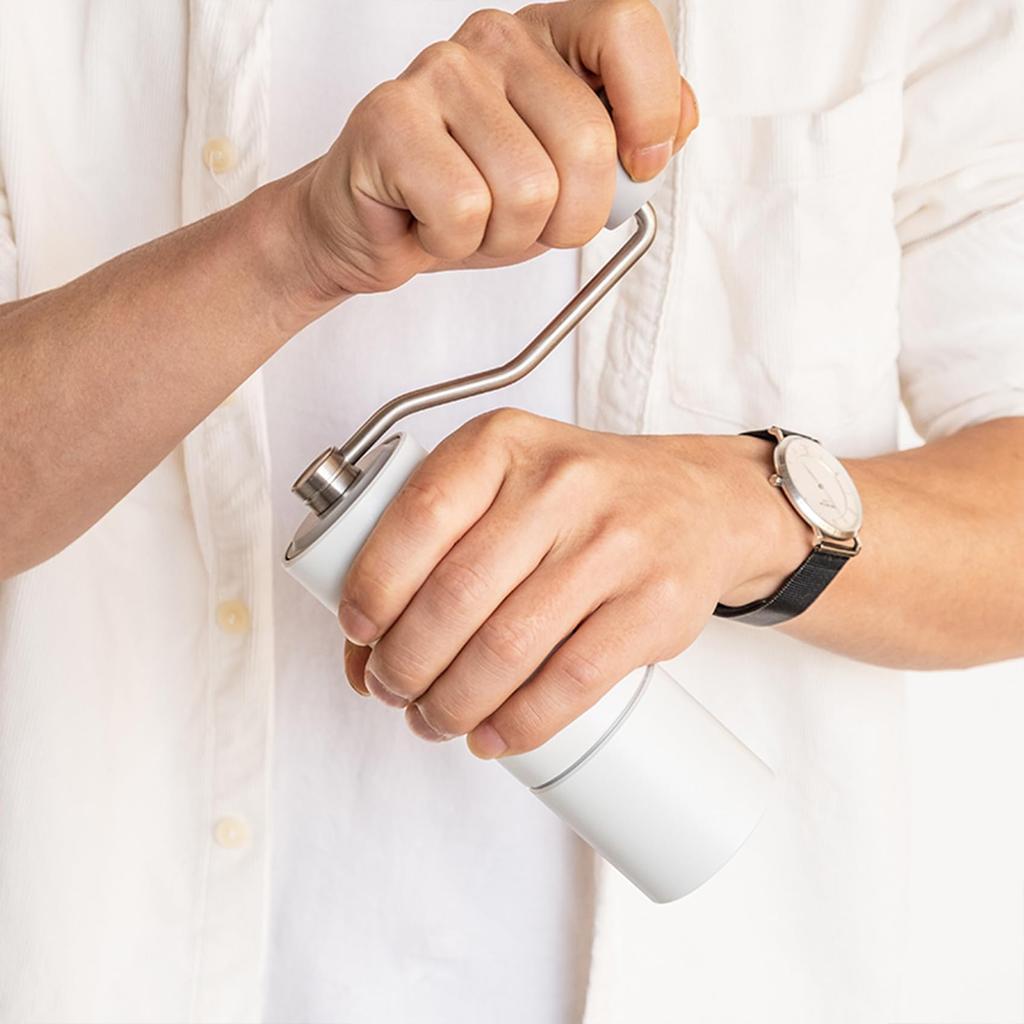 Кофемолка Timemore Coffee Timemore с 36 уровнями грубости помола, легкая в использовании, из нержавеющей стали, белая, ручная, C2, регулировка, легкая, экономящая труд,