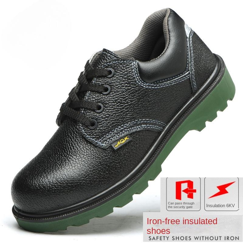 Protective Shoes Anti-Smashing Insulation 6kv Safety Shoes Wear-Resistant Lightweight Non-Slip Casual Oil and Acid Resistant